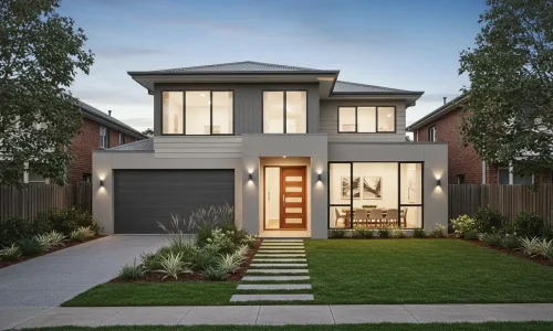 Complete home renovation with modern interiors, large windows, and fresh landscaping in a Sydney suburb.