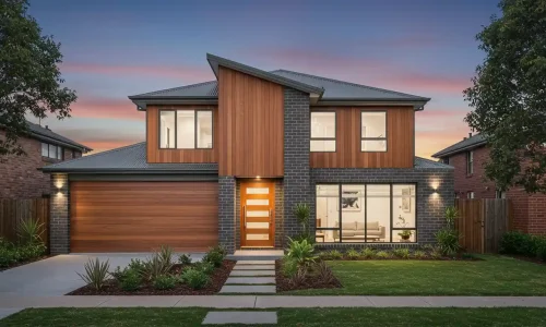 New custom-built home in Cabarita with clean design and natural finish.